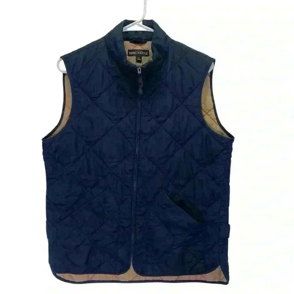 J Crew Mercantile Navy Blue Quilted Vest. Unisex. Size S